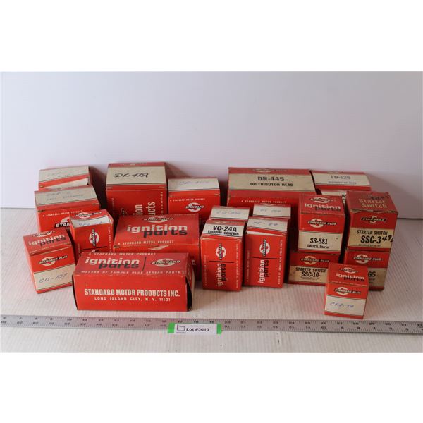 (20) Standard Motor Products Parts - Distributor Heads, Starter Switches, Starters, Vacuum Control S