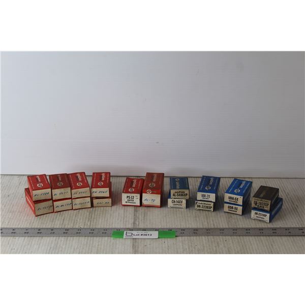 (18) Standard Motor Products Parts - Points, Condensers, Switches, Misc.