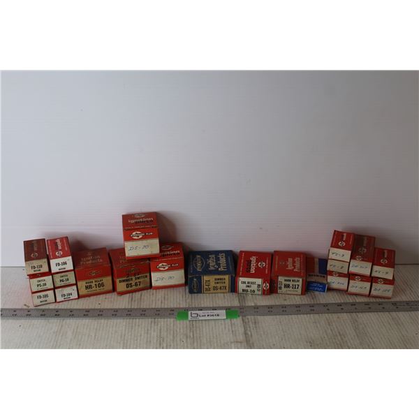(21) Standard Motor Products Parts - Dimmer Switch, Coil, Horn Relays, Misc.