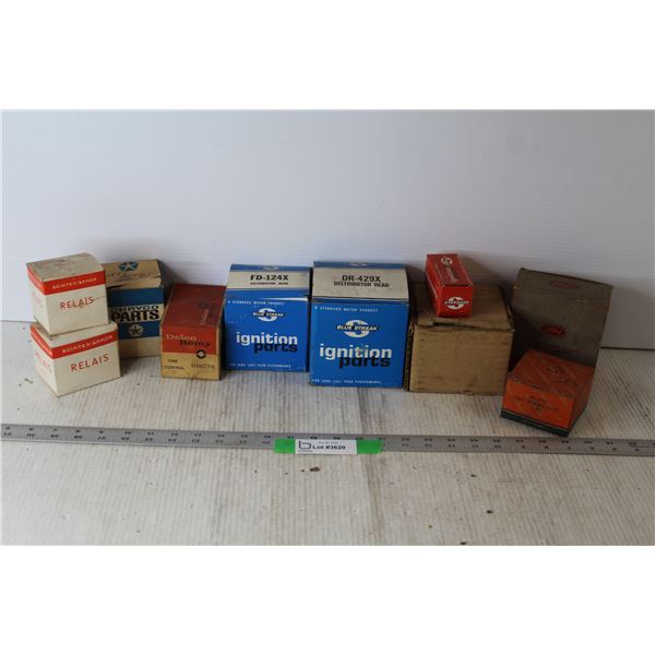 (10) Ford, Delco, Chrysler, Bosch, Standard Parts - Distributor & Misc. Parts