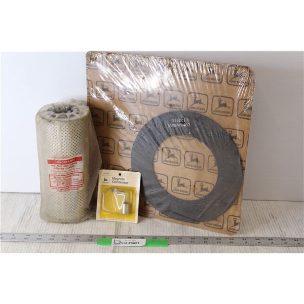 John Deere Parts Lot - Filter, Condenser, Misc. Part (sealed)