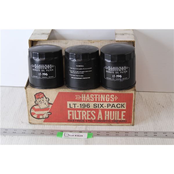 (3) Hastings Oil Filters in box (LT-196) (unused)