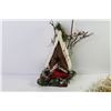 Image 4 : Christmas Decorations - Bird w/House - Lemax Wagon - Bell Deer