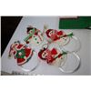 Image 2 : (7) Christmas Themed Aprons - Napkins - Rings w/Cloth Christmas Figures