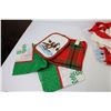 Image 3 : (7) Christmas Themed Aprons - Napkins - Rings w/Cloth Christmas Figures