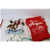 Image 6 : (7) Christmas Themed Aprons - Napkins - Rings w/Cloth Christmas Figures