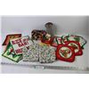 Image 1 : (2) Christmas Decor Banks - Ribbon - Pot Holders