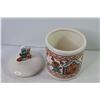 Image 5 : Christmas Decor Items - Tile Coasters - (2) Ceramic Cookie Jars - Ceramic Salt & Pepper Shakers & Na