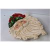 Image 2 : Penguin Cookie Jar - Ceramic Santa Face Dish