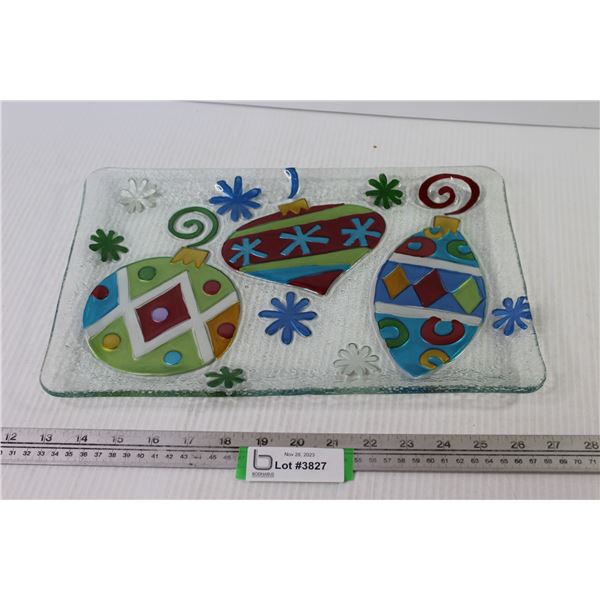Glass Festive Platter