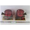 Image 1 : (2) Festive Candle Holders (NIB)