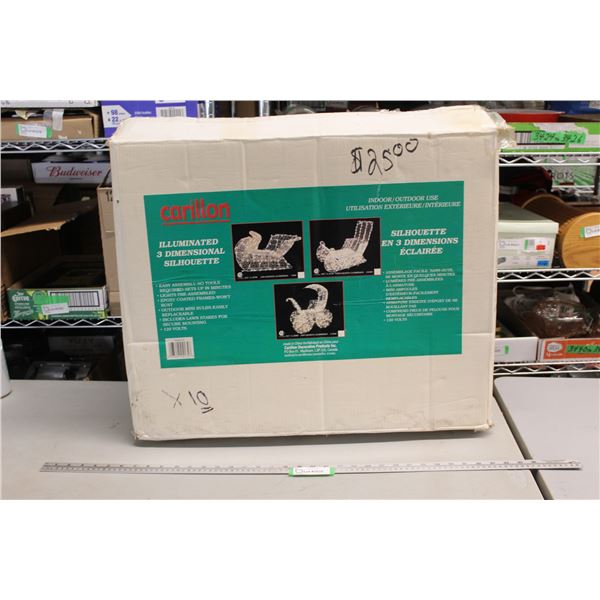 * 3-Dimensional Illuminated Silhouette - 51" Carriage  (in box unused)