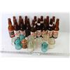 Image 1 : (16) Beer Bottles - Calgary - Bohemian - Black Label - (10) Glass Insulators (most are chipped)