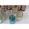Image 2 : (16) Beer Bottles - Calgary - Bohemian - Black Label - (10) Glass Insulators (most are chipped)