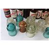 Image 3 : (16) Beer Bottles - Calgary - Bohemian - Black Label - (10) Glass Insulators (most are chipped)
