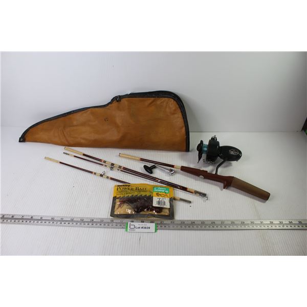 South Bend 730A Fishing Rod & Case - Power Bait Pack