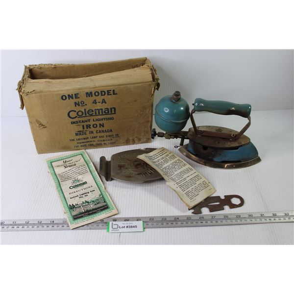Coleman Instant Lighting Iron - No. 4-A - In Original Box w/ Instructions