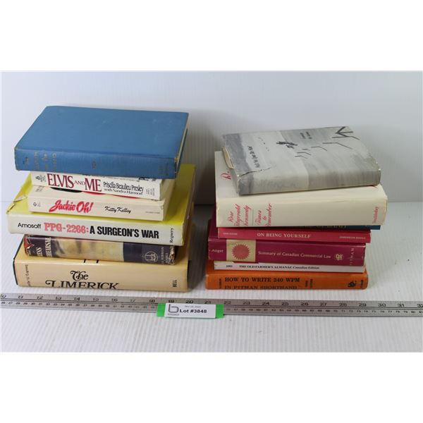 (13) Books - Farmers Almanac - Health - War - Adventure