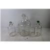 Image 10 : Glass Frost Shields - Stoneware Crock Jug - (3) Glass Bottles - Brooder Lamp Shade