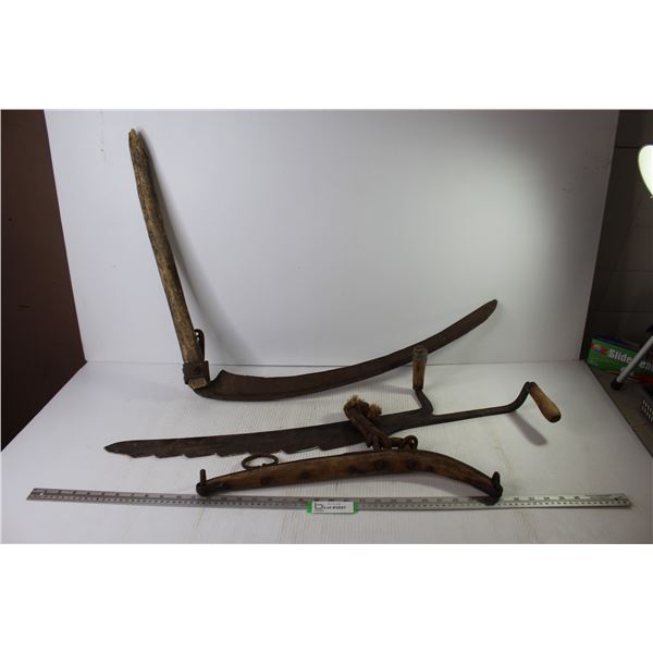 Vintage Horse Hame - Scythe - Hay Saw