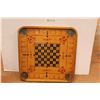 Image 6 : * Unique Vintage Crokinole / Checkers Board (No Shooters -Missing 3 Bumper Posts)