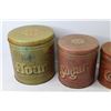 Image 4 : Vintage 4 Piece Metal Cannister Set