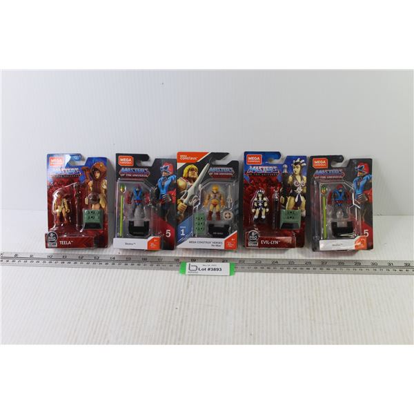 (5) Mega Construx - Masters of The Universe Figurines (NIB)