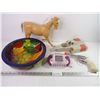 Image 1 : Fruit Bowl, Leapster(untested),Horse, Spaceship, Toy Gun