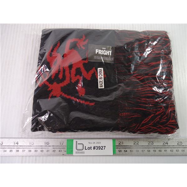 Black/Red Devil Scarf-Loot Fright Wear