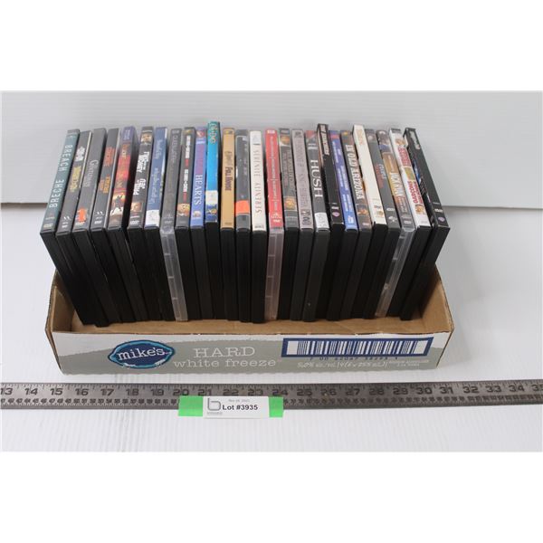 Lot of 26 DVDS - Assorted - Breach, Hush, Jack Ryan, Wedding Crashers, Misc.