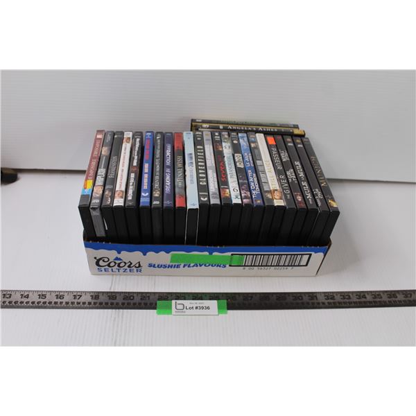Lot of 25 DVDS - Assorted - Corpse Bride, The Mule, CloverField, Charlie Wilsons War, Misc.