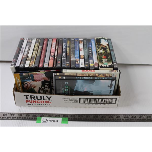 Lot of 26 DVDS - Assorted - Braveheart, Three Musketeers, Les Misérables, Dunkirk, Misc.