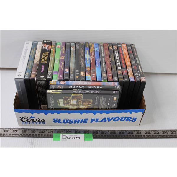 Lot of 25 DVDS - Assorted - Footloose, Indiana Jones, The Mummy Triology, Misc.