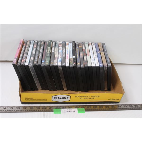 Lot of 25 DVDS - Assorted - Princess Bride, Die Hard, Young Guns, True Grit, The Quick and the Dead,