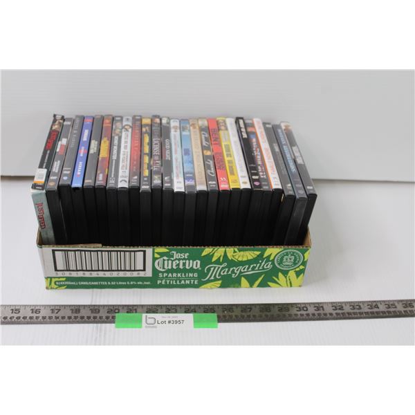 Lot of 25 DVDS - Assorted - Bucket List, Chocolate, Matrix, Scream, The Ring, Misc.
