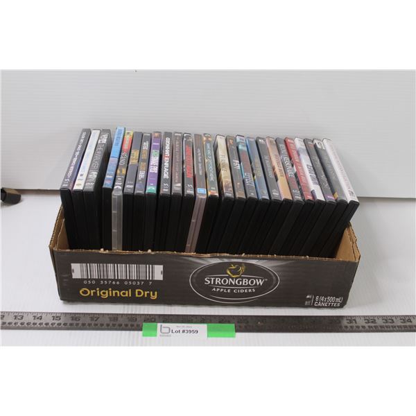 Lot of 25 DVDS - Assorted - Into the Woods, John Wayne Collection, Transcendence, Misc.