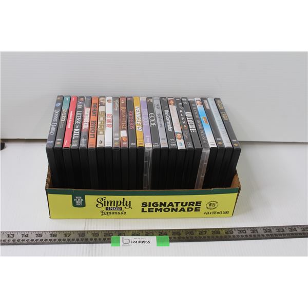 Lot of 24 DVDS - Assorted - Wyatt Earp, Donnie Darko, Sicaro, License to Kill, Misc.