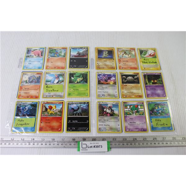 (36) Pokemon Cards - H'Dons - Frankie - Swellow - Frogadier