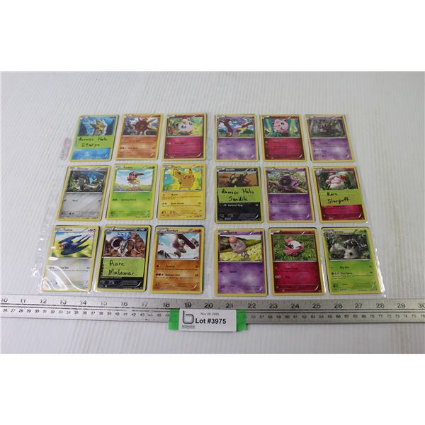 (36) Pokemon Cards - Malamar - Staryu - Sandile - Slurpuff