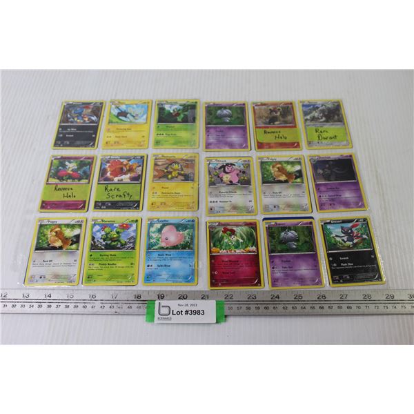 (36) Pokemon Cards - Durant - Reverse Holo - Scrafty