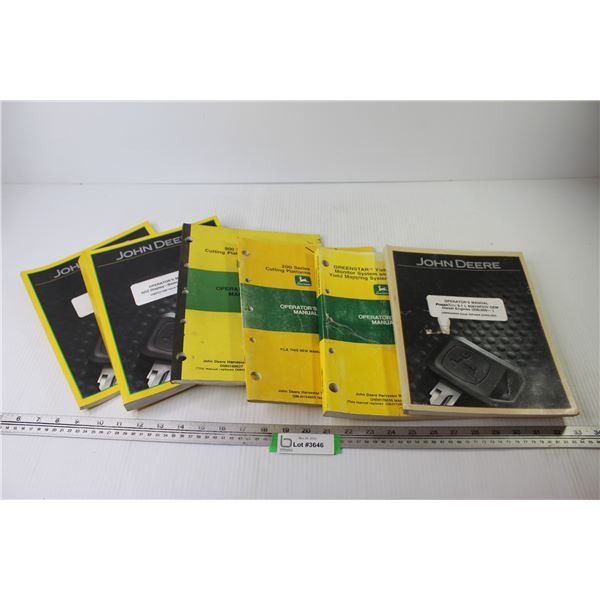 (6) John Deere Operating Manuals