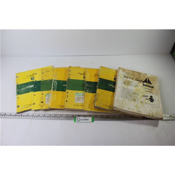 (8) John Deere Operating Manuals