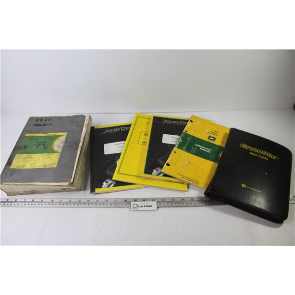 8820 John Deere Combine Parts Catalog - (4) John Deere Operators Manuals - Green Star User Guide