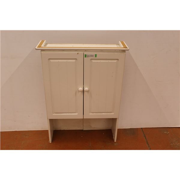 * Bathroom Cabinet (top edge off - chips - damages - 27"w x 37"h x 8 1/4"d)