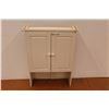 Image 1 : * Bathroom Cabinet (top edge off - chips - damages - 27"w x 37"h x 8 1/4"d)