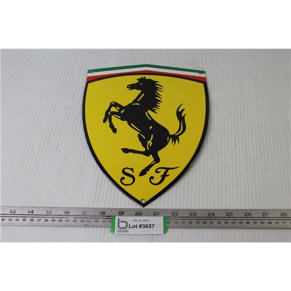 Ferrari - Metal Porcelain Sign (11" x 8 1/4")