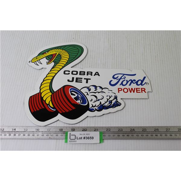 Ford Cobra Jet - Metal Porcelain Sign (12" x 9")