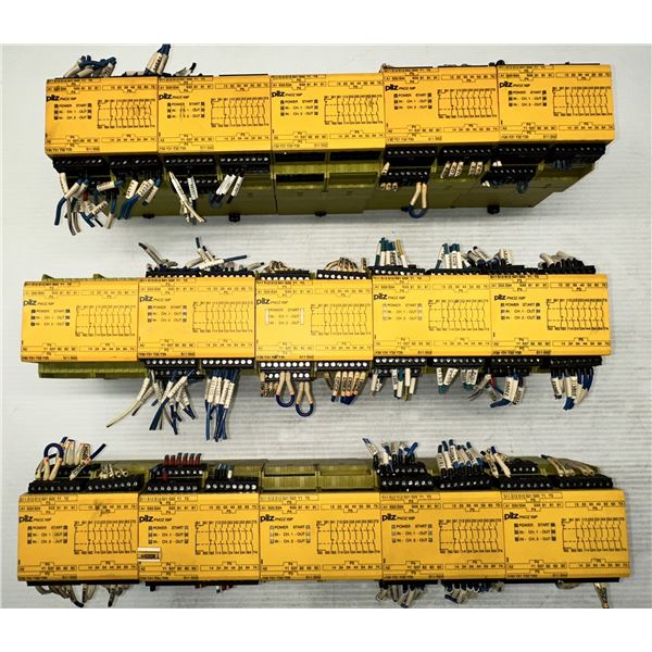 Lot  of (15) Pilz #PNOZX9P 24VDC 7 n/o 2 n/c 2 so / #777609 Modules