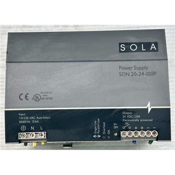 Sola #SDN 20-24-100P Power Supply