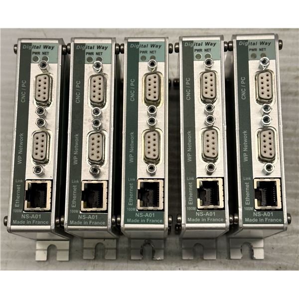 (5) Digital Way Watt Pilote #NS-A01 Ethernet TCP/IP 10/100 Base-T Network Servers